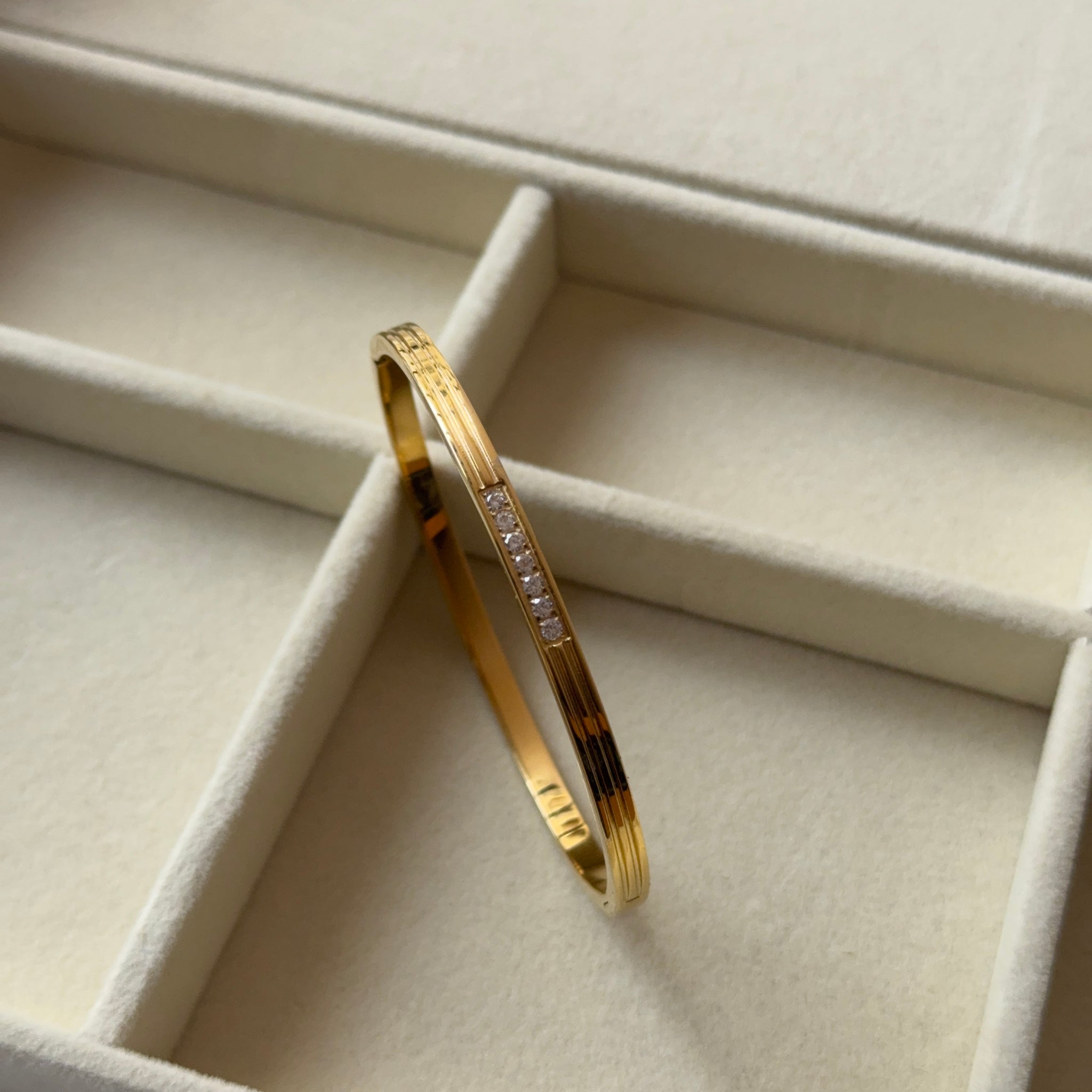 Ellie Zirconia Studded Bangle