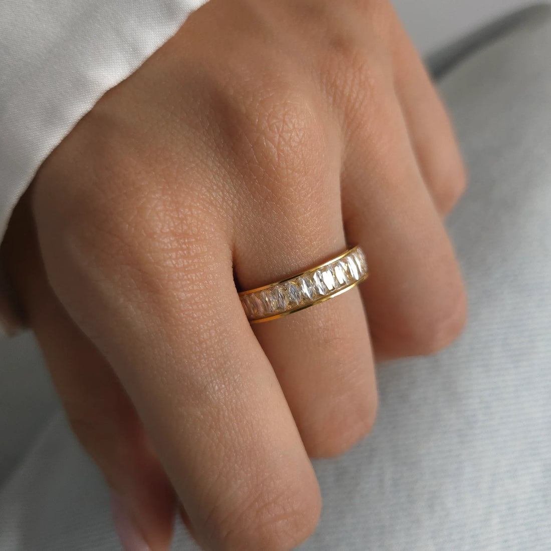 Gold Baguette Eternity Ring