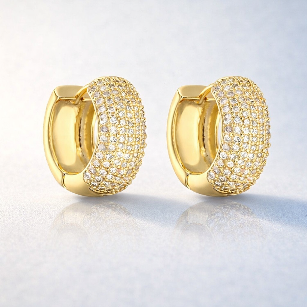 Celeste Glow Huggie Earrings