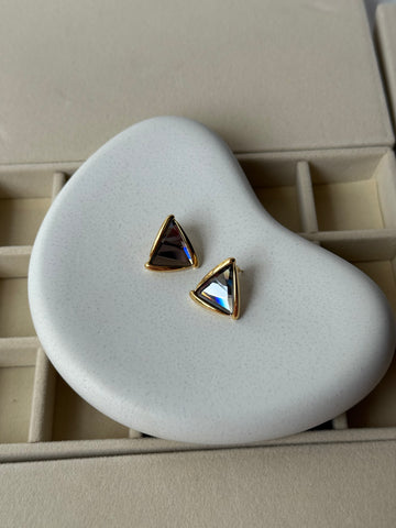 Midnight Prism Triangle studs