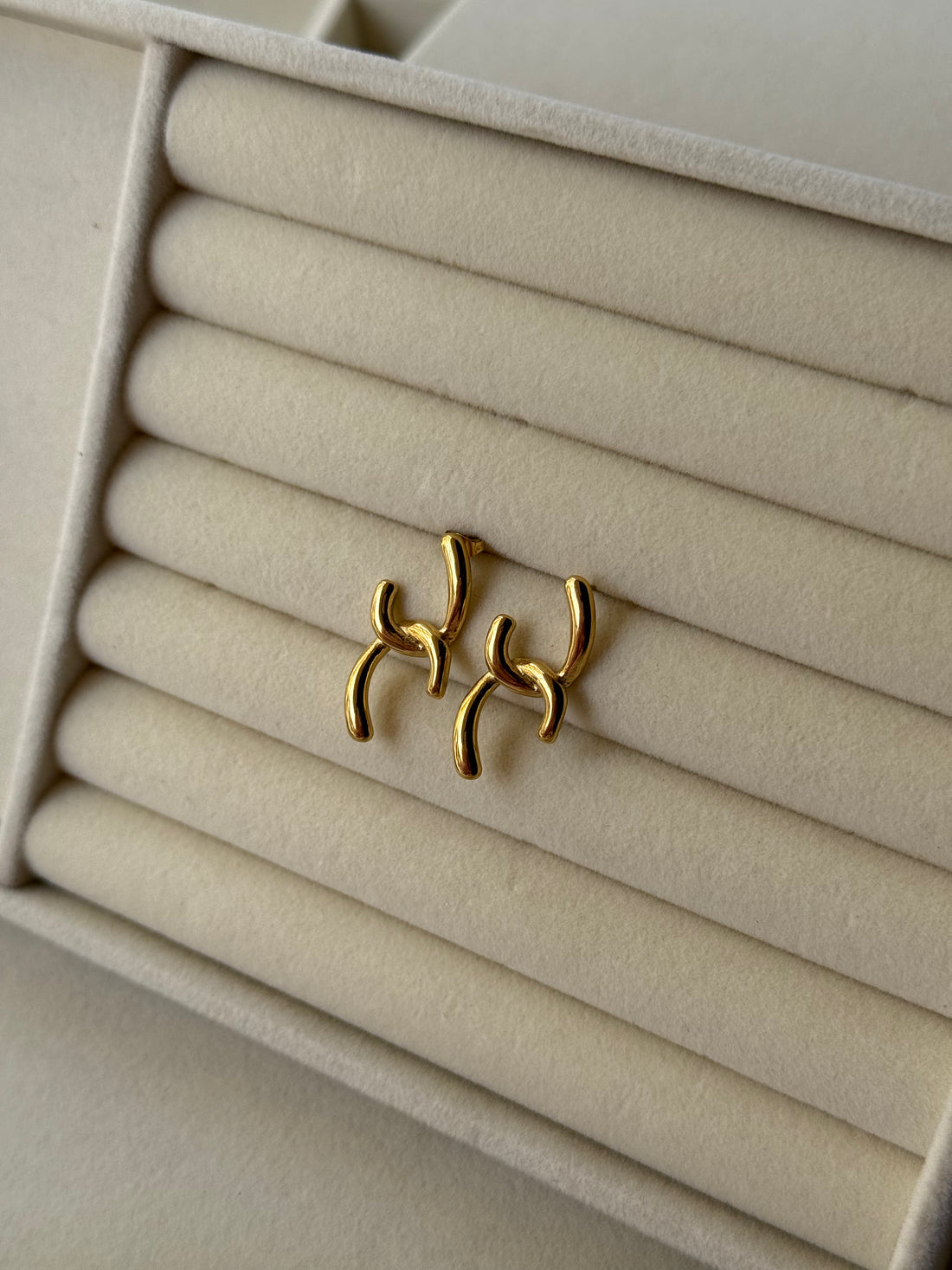 Twist Harmony Gold-Plated Earrings