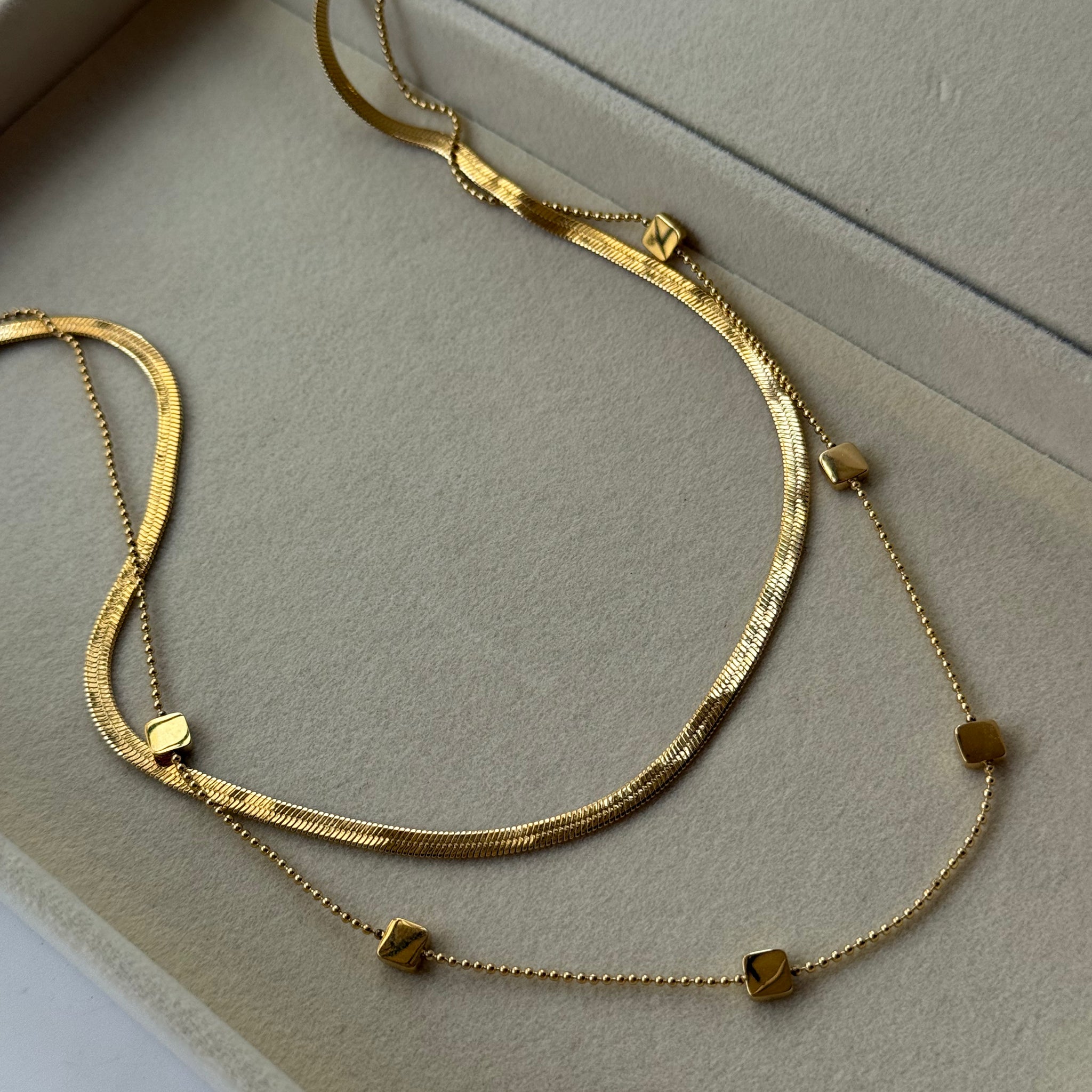 Cubelet layered Necklace