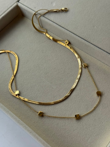 Cubelet layered Necklace