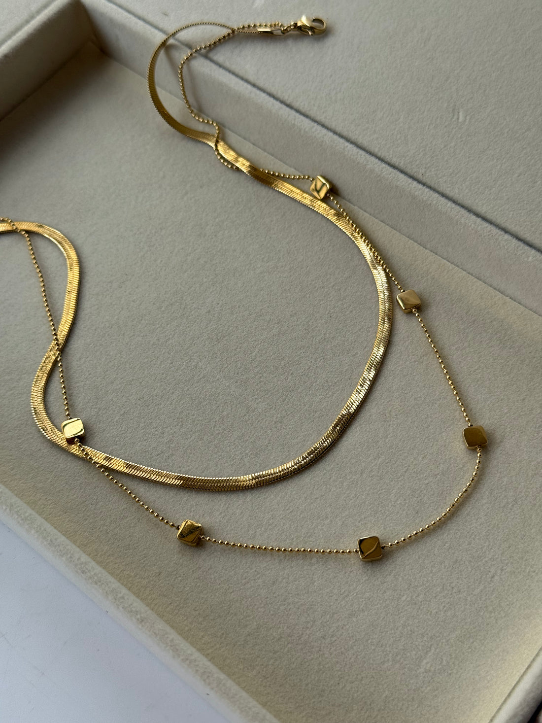 Cubelet layered Necklace