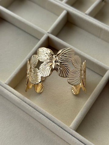 Butterfly Cuff Bangle Bracelet