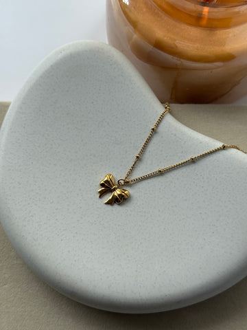 Aurea Bow Charm Necklace