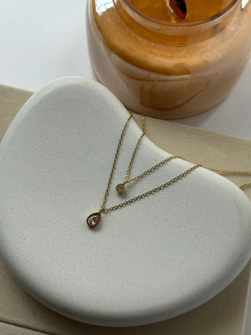 Luma Drop Layered Necklace
